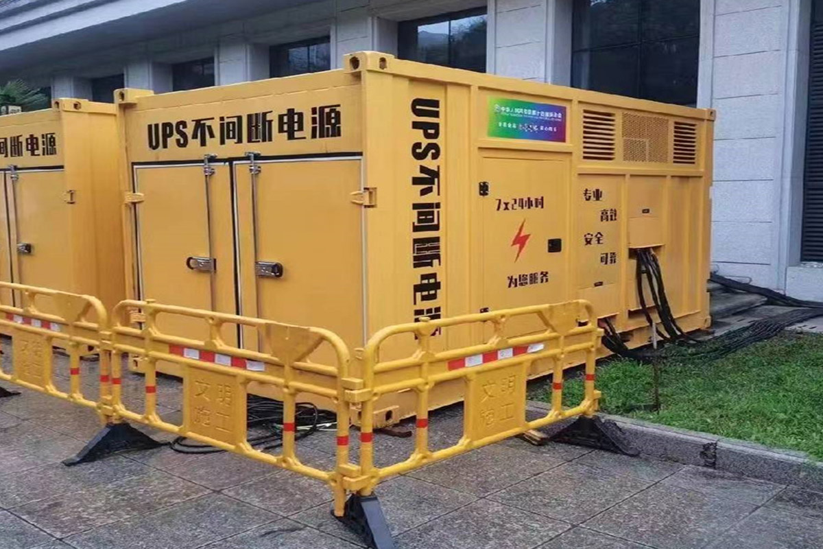 博山发电机租赁施工现场