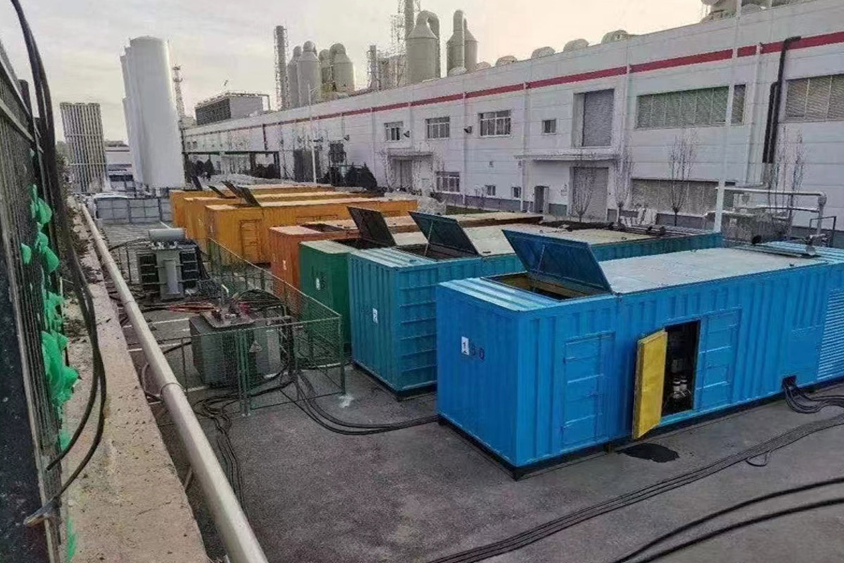 博山发电机租赁施工现场